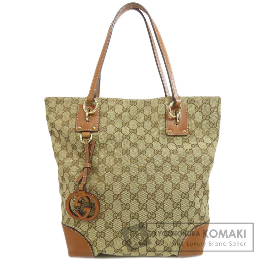 Gucci GG Canvas Interlocking Charm tote Shoulder bag Brown